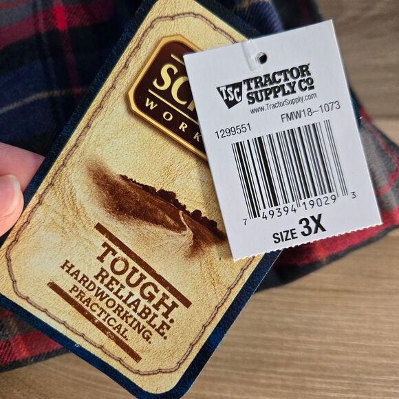 C.E. Schmidt Workwear Heavy Cotton Flannel Men's Size 3X - Picture 3 of 4